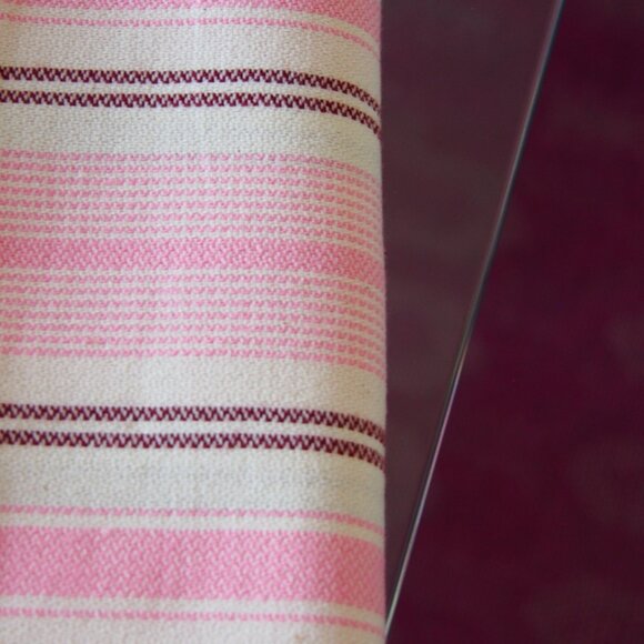 Bamboo & Turkish Cotton Baby Pink Striped Bath Towel - Citizens of the Beach - Picture 2 of 5